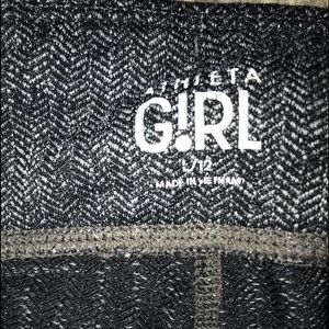 black and dark grey yoga pants